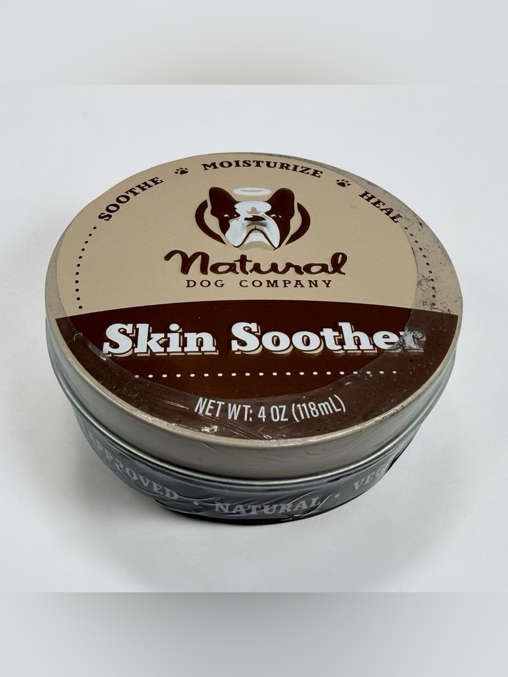 Natural Dog Company Skin Soother Dog Balm Dry Itchy Skin Hot Spots 4oz Tin
